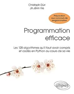Book's Cover of Programmation Efficace Les 128 Algorithmes Qu'Il Faut Avoir Compris et Codés en Python au Cours de sa Vie