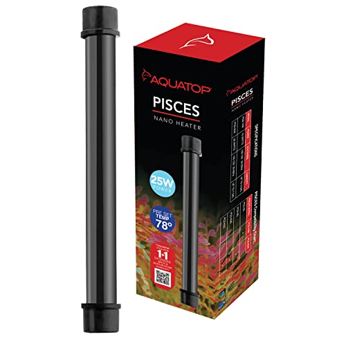 Aquatop Pisces Curved Bowfront Aquarium, 5 Gallons, 53Gph, Bundle Includes Heater & Filter Pads #TOP3