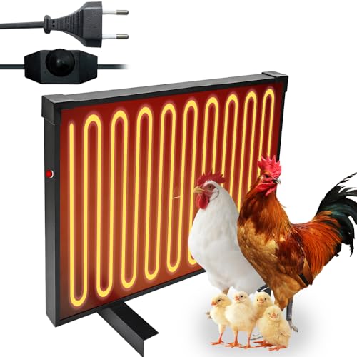 HOVCEH - HOVCEH Hühnerstall Heizung, 150W Wärmeplatte Küken, Energiesparendes Design Hühnerheizpaneel, 40*30 cm Wärmeplatte Hühner mit Unabhängigen Schalter für Bauernhöfe, Hühnerställe, Entenställe