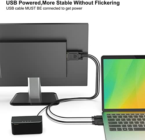 HDMI to VGA Cable With Audio, BENFEI 1.8 Meter Gold-Plated Cable with Power&Audio Compatible for Computer,Laptop,Projector,PS4,Blu-ray player,Mac Mini,Mac mini, Apple TV