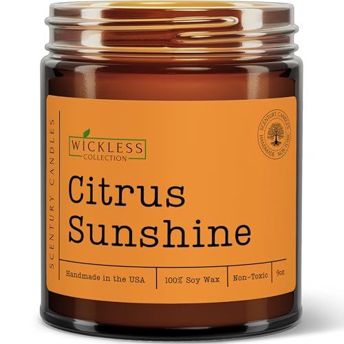 Wickless Citrus Scented Candles for Candle Warmer Lamp, Many Scents to Choose, 100% Non-Toxic Soy Wax, Candle Melts for Warming Plate, Handmade in The USA (Citrus Sunshine)