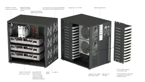Image of XtremeMiner Industrial Desktop Workstation Case (EMG - Full Tower for SSI Motherboards)