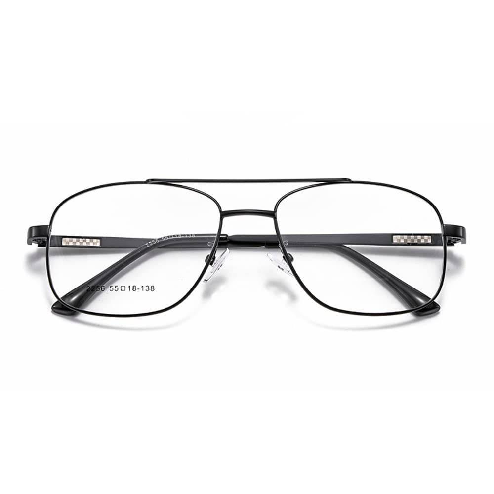 Gskdzg Unisex Black Men Photochromic Bifocal Reading Glasses Aviator Sunglasses Stylish Large Frame Readers Progressive Presbyopic Glasses(,+2.5)