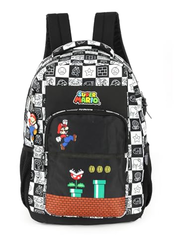 Luxcel, Mochila Escolar Juvenil Personagem Super Mário Original Cor:Preto