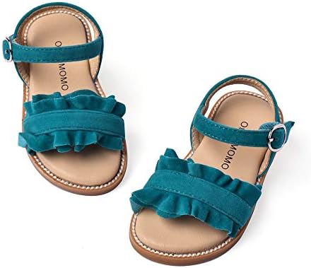 Girls Sandals Open Toe Princess Flat Sandals with Ruffle Summer Sandals (Toddler/Little Kid)