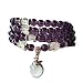 Natural Amethyst Agate Bracelet Healing Stones Chakra Dolphin Opal Beaded Mala Beads Necklace