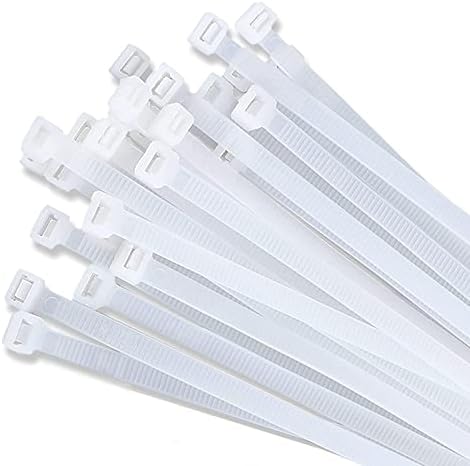 Zip ties 16 inch White clear Cable ties 100 per pack Plastic ties wraps With 60 Pounds Tensile