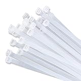 Zip ties 16 inch White clear Cable ties 100 per pack Plastic ties wraps With 60 Pounds Tensile