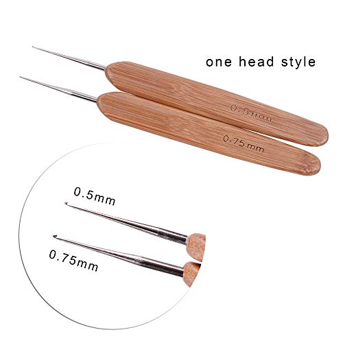 3 Pcs/Set Dreadlock Crochet Hook for Hair Dreadlock Needle Tool for Braid Craft Dread Locks Crochet Needles 0.75mm (1 Hook 2 Hooks 3 Hooks)4