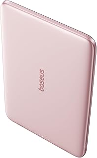 Baseus Qi2 Magsafe Power Bank Ultra Slim - Batería externa magnética para iPhone 16/15/14, 10000 mAh, USB-C 27 W, batería externa con pantalla LED, color rosa