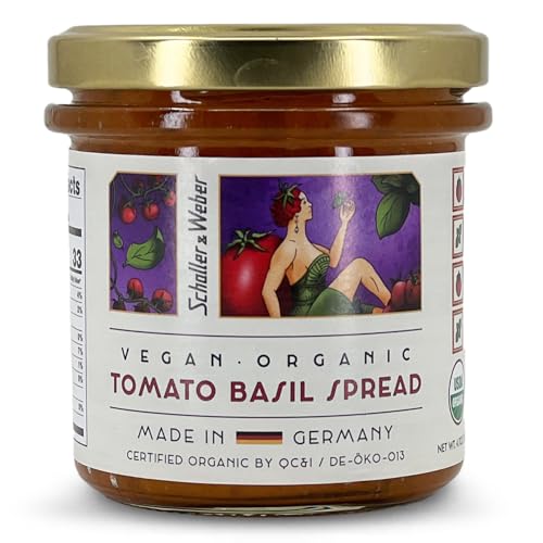 Schaller & Weber Organic Vegan Tomato Basil Spread 4.4oz (Pack