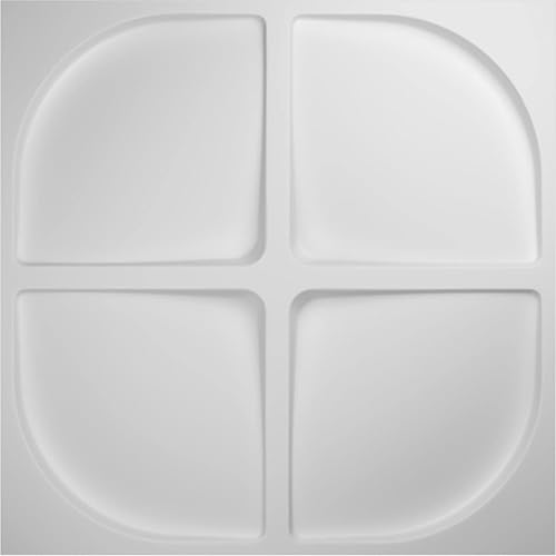 Miniatura 5 de Ekena Millwork WP20X20EUWH 19 58 pulgadas de ancho x 19 58 pulgadas de alto Edmund EnduraWall Decorativo 3D Panel de pared cubre 2.67 pies cuadrados
