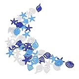 IDEANATEGRATE 50 Piezas de Adornos Oceánicos de Madera para Manualidades Diy, Estilo Mediterráneo, Compactos y Portátiles, Ideales para Hacer Collares y Pendientes Estilo Varios estilos