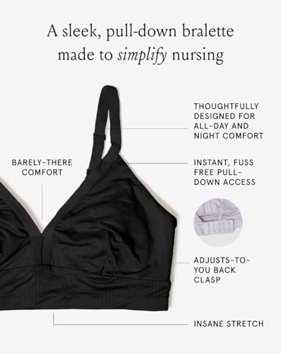 The Effortless Bra for Pregnancy, Postpartum & Nursing, Soft, Seamless, Stretchy & Wireless Pull-Down Maternity Bra3