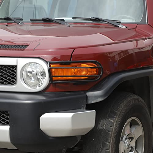 Fit For Toyot@ Fj Cruiser 2007-2021 Car Front Fog Lights Guard, Front Headlight Guard Cover, Front Side Light Protective Frame Trim Cover, 2Pcs #TOP1