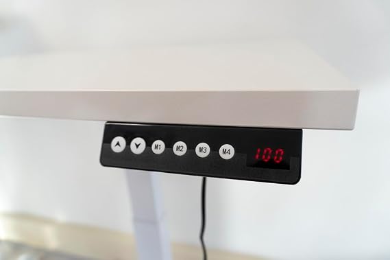 OneLeg Höhenverstellbarer Schreibtisch - Elektrisches Gestell - Höhe 59-125 cm - Breite 75 cm - Weiß - Mit Speicherfunktion