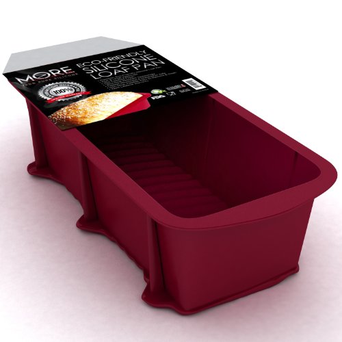 More Cuisine Essentials - Original Eco-Friendly, Nonstick Premium Silicone Loaf and Bread Pan, Commercial Grade Silicone, Burgundy Wine