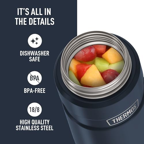 Image of THERMOS Stainless King Vacuum-Insulated Food Jar, 24 Ounce, Matte Midnight Blue