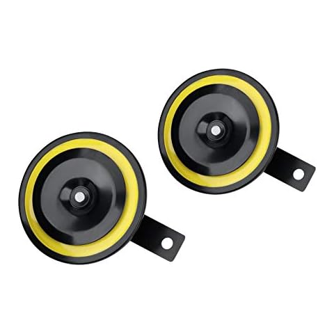 SEINECA 130DB Car Horn 12V Motorcycle Universal Horn Super Loud, High Tone and Low Tone Metal Disc Horn Kit Waterproof Twin Horn for Car SUV Pickup Boat. Cover