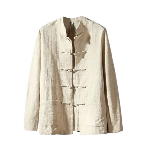 Manteau de Kung Fu haut de gamme aux finitions artisanales et boutons traditionnels