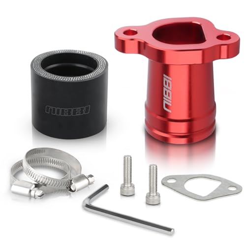 Image of NIBBI Predator 212 Intake Manifold,212 Predator Performance Part Intake Pipe Inlet Manifold For Mini Bike 196cc /212cc /224cc Engine GX160 GX200(Red)