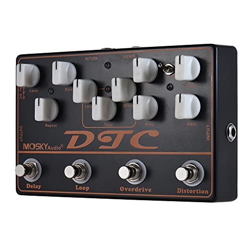 SHUIYUE DTC Pédale d’effets pour Guitare électrique 4 en 1 Distorsion + Overdrive + Boucle + Delay,Pédale d’effet Chorus… - Les Beatles, Paul McCartney, John Lennon, RIngo Starr, George Harrison SHUIYUE DTC Pédale d'effets pour Guitare électrique 4 en 1 Distorsion + Overdrive + Boucle + Delay,Pédale d'effet Chorus… – Image 6