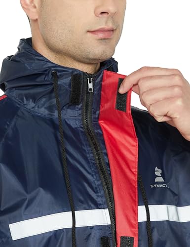 Image of Amazon Brand - Symactive Polyester Water Resistant Long Rain Coat