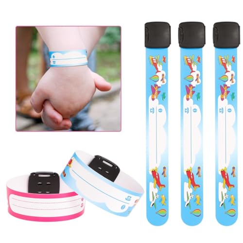 Pulseira de Identificação Infantil Impermeável — kit com 3 unidades