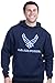 Ann Arbor T-shirt Co. U.S. Air Force Hoody | Licensed USAF Tee Shirt, Airman Veteran Hooded Hoodie - Navy, 2XL