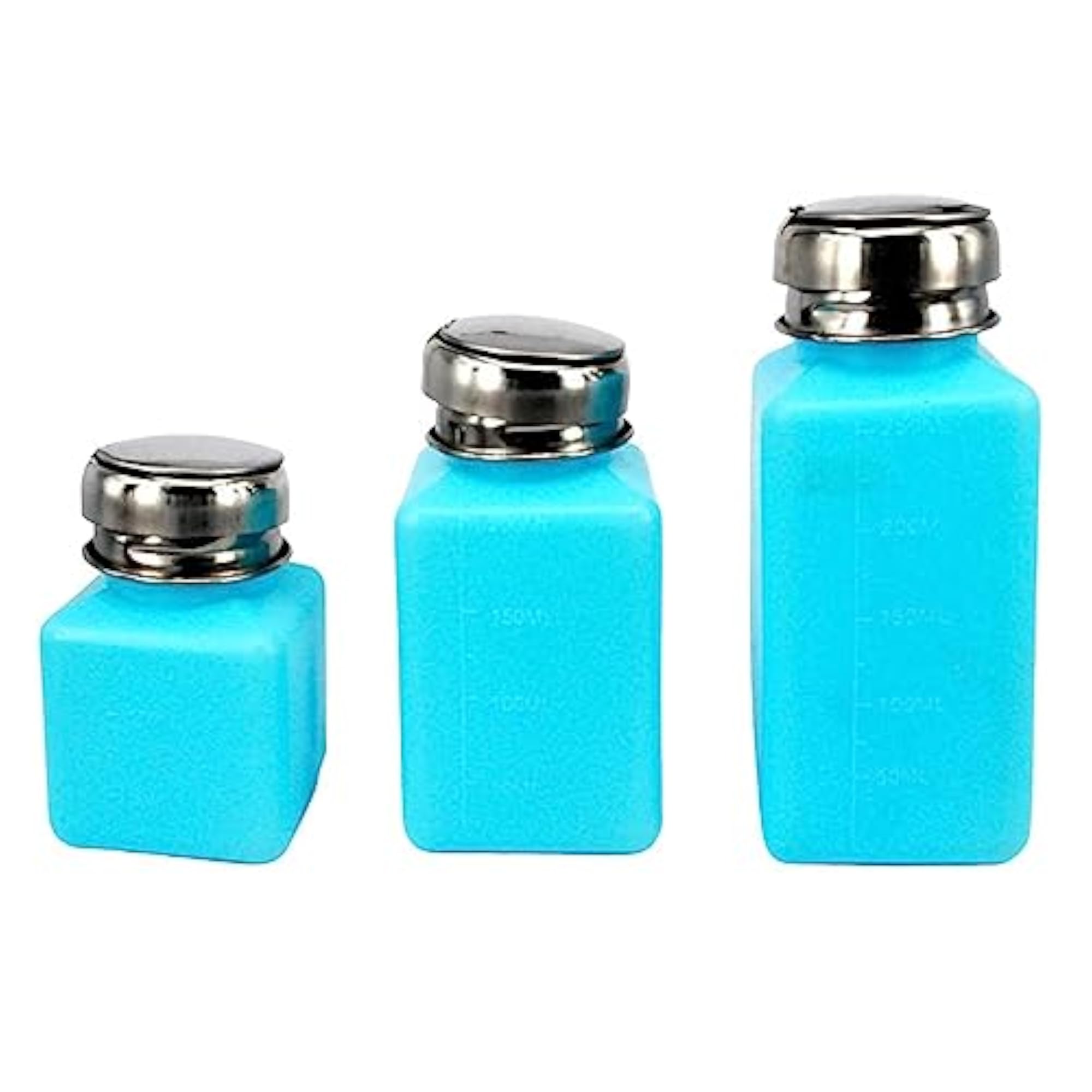 3X Push Down Empty Pump Dispenser Bottle, Durable Liquid Press Pumping