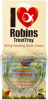 Zobacz karmę ptaków w zbliżeniu - tacka do przyrządzania 'I Love Robins' - naczynie do karmienia przyczepiane do okna