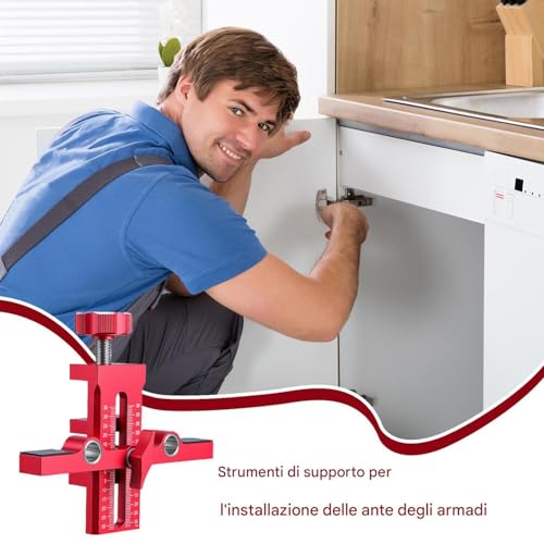 Gabarit de montage pour portes d'armoire pour corriger un mauvais alignement des bords
