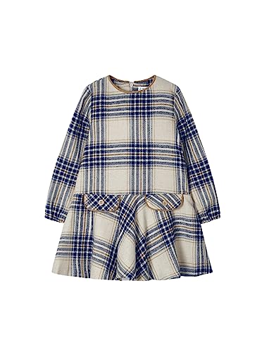 Robe à carreaux pour fille marine pour rester libre de ses mouvements