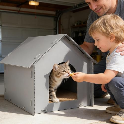 Maison pour chat d'extérieur pour le sommeil sur le patio