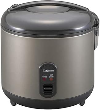 Zojirushi 1.8 لتر طباخ الأرز والرمادي المعدني الحار