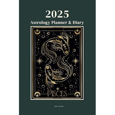 Pisces Astrology Planner & Diary 2025. Planetary and Moon aspects and transits. Moon phases, Lunar calendar, and Retrograde planets. Year and Monthly ... organised and aligned with the stars in 2025