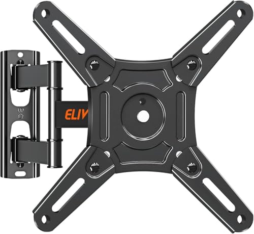 ELIVED Support Mural TV Pivote et Incline pour la Plupart Télévision écrans 14-42 Pouces LED, LCD, OLED Plats & incurvés avec VESA 200x200mm jusqu'à 15KG...