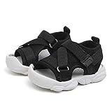 Lidiano Boys Girls Baby Mesh Non-Slip Rubber Sole Summer Sport Sandals Water Shoes for Infant & Toddler (6 Toddler, 2 Black)