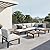 Sophia & William 6 Pieces Outdoor Patio Furniture Set, Metal Sectional Sofa Set Patio Conversation Set with Cushions-2 x Single Sofa with Side Table,2 x Single Sofa,1 x 2-Seat Sofa,1 x Tea Table