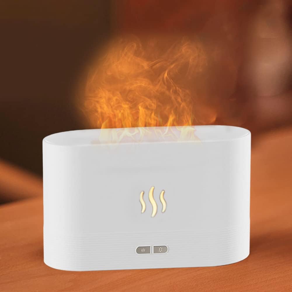Flame Humidifier 180ml Essential Oil Diffuser with Flame