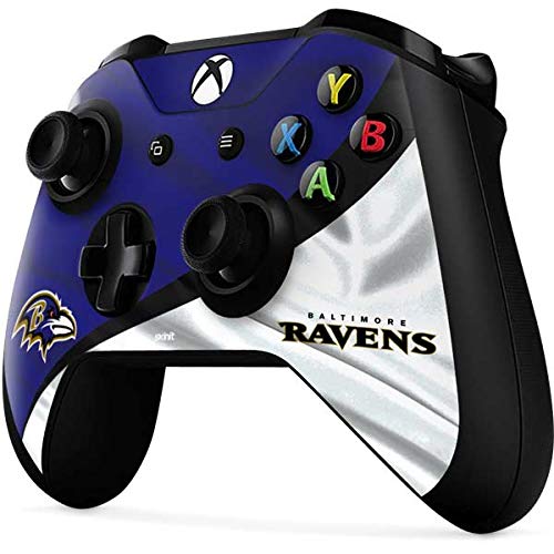 Skinit Decal Gaming Skin Compatible with Xbox One X Controller - Officially Licensed NFL Baltimore Ravens Design