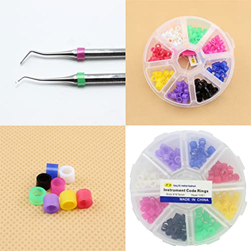 160Pcs Dental Code Ring Dental Code Ring Silicone Instrument Code Ring For Hospital Clinic Instruments Identification Color Band Orthodontic Color Code Rings Accessory Orthodontic Code Ring #TOP3