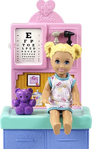 Barbie Careers Doll & Playset, Pediatrician Theme With Brunette Fashion Doll, 1 Patient Doll, Furniture & Accessories #TOP4