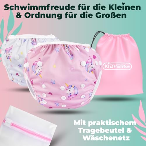 KIDVERSE Schwimmwindel Baby 0-3 Jahre - Set Schwimmwindeln wiederverwendbar – Ansicht 3