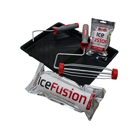 ProDec Advance 6 piece Ice Fusion 9 inch and 4 inch Set for an Ultra-Smooth Finish Painting with Emulsion and Satin Paints on Interior Walls, Ceilings, Wood and Metal, 4" 9" Cover