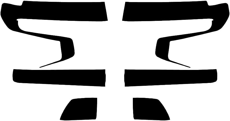 Rvinyl Headlight Pre Cut Film Cover Kit in Smoke Compatible with Chevrolet Silverado 2019-2024 1500, LED - Adhesive Backs