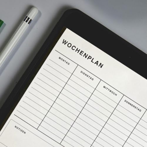 homent Wochenplaner A4 undatiert – Minimalistischer Wochenplan Block mit 50 Blatt | Wochenübersicht Montag-Sonntag | Schreibtisch Planer für Alltag, Büro, Studium & Home Office, Geschenkidee