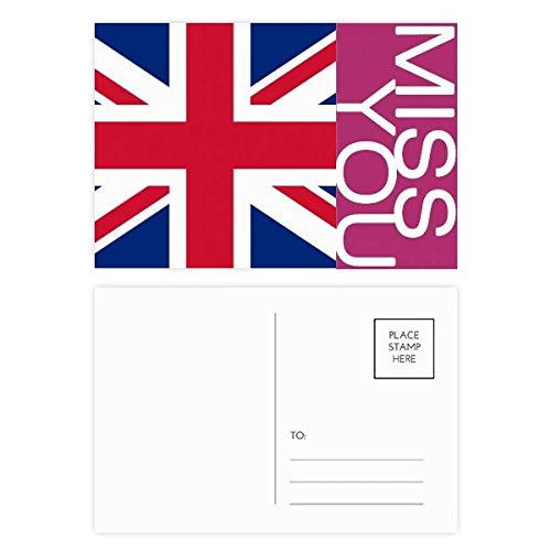 Carte postale drapeau Royaume-Uni lot de 20 pour envoyer vos cartes de remerciement