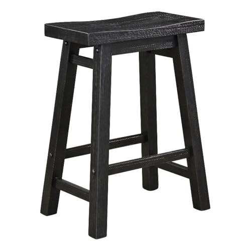 Boraam Sonoma Backless Saddle Kitchen Counter Stool - Black Charcoal