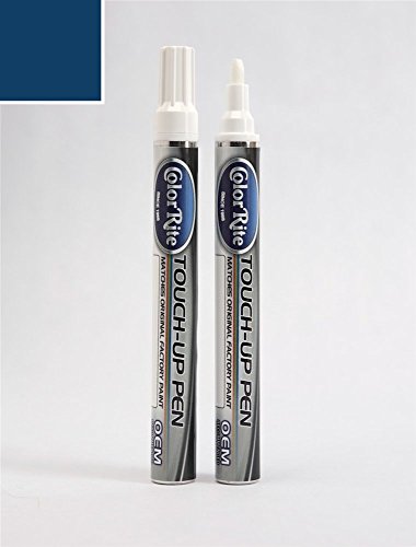 Colorrite Pen For Plymouth Valiant Automotive Touch-Up Paint - Dark Blue Poly Ee-1 (1968) - Color+Clearcoat Package #TOP10
